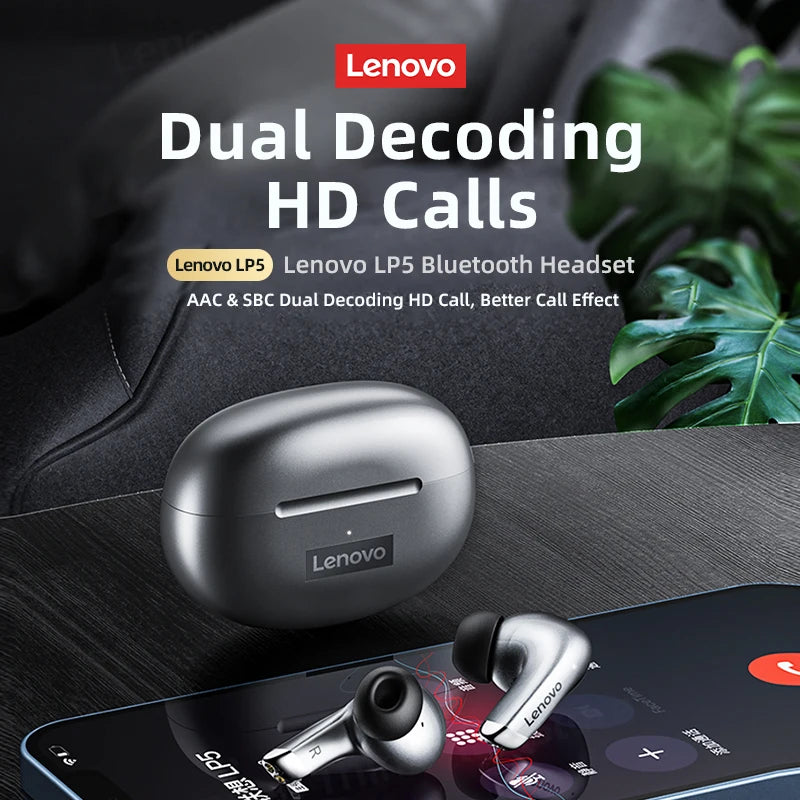 Fones de Ouvido InEar Wireless Lenovo LP5™ Bluetooth