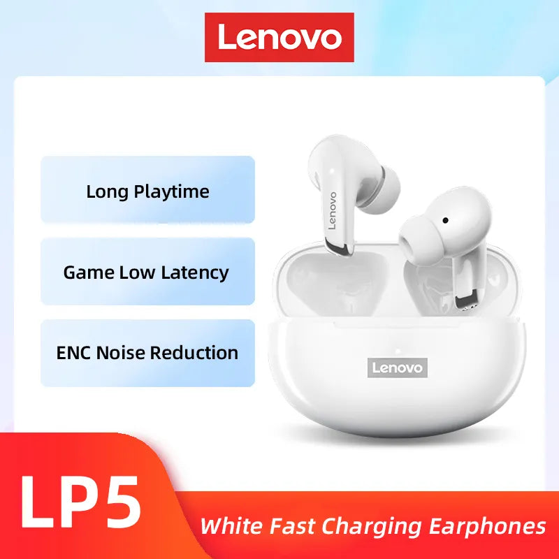 41453475135540Fones de Ouvido InEar Wireless Lenovo LP5™ Bluetooth