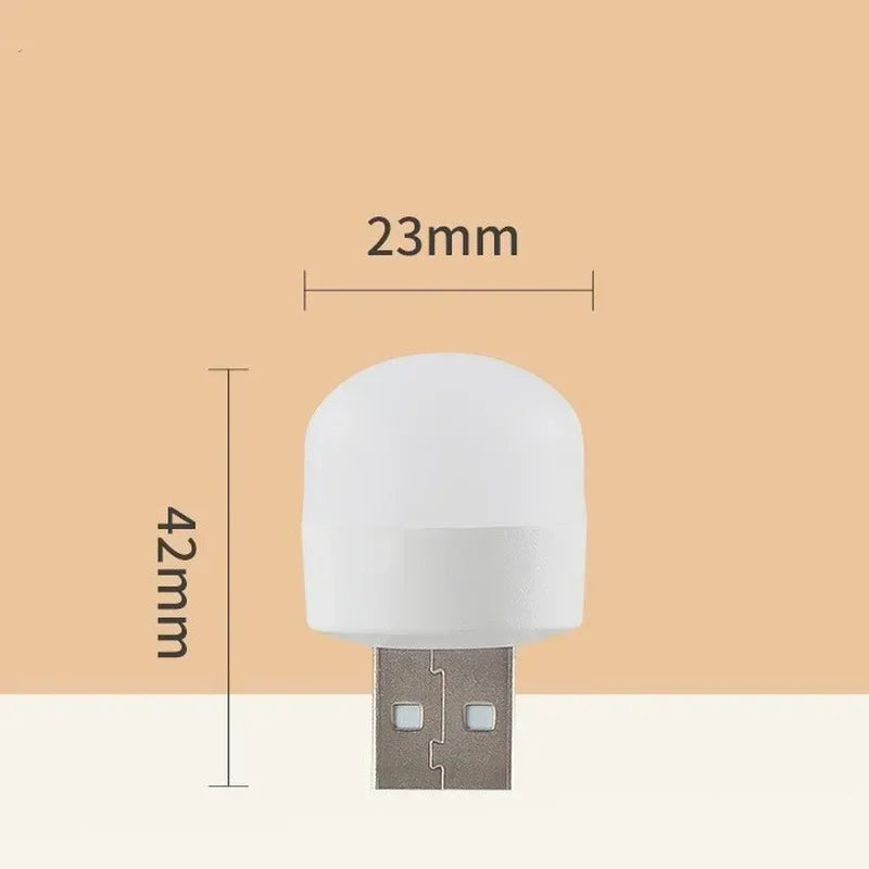 Mini Luminária LED USB branca ou amarela