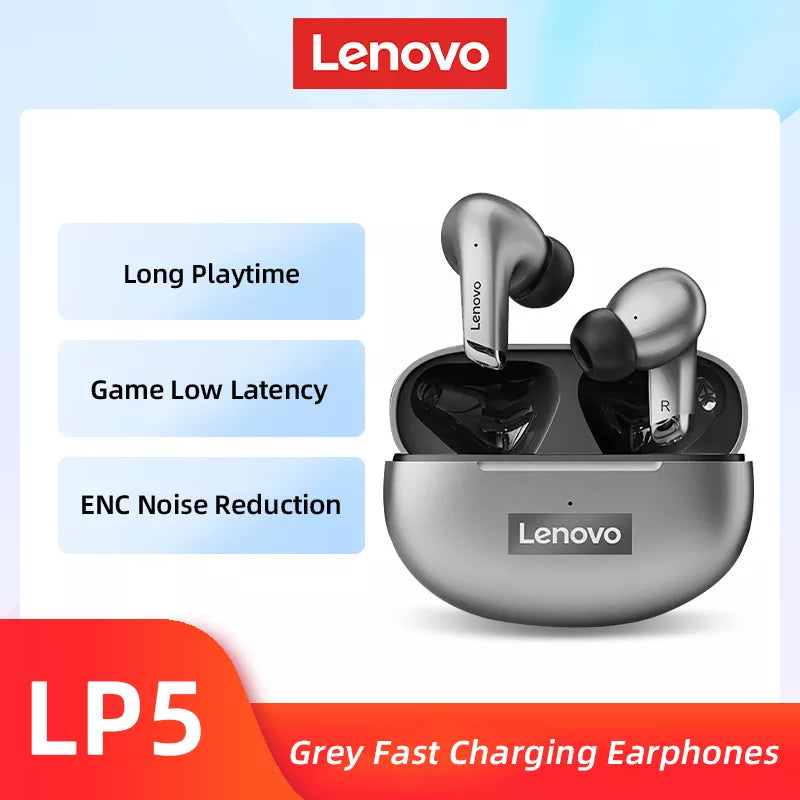 41453475201076 Fones de Ouvido InEar Wireless Lenovo LP5™ Bluetooth